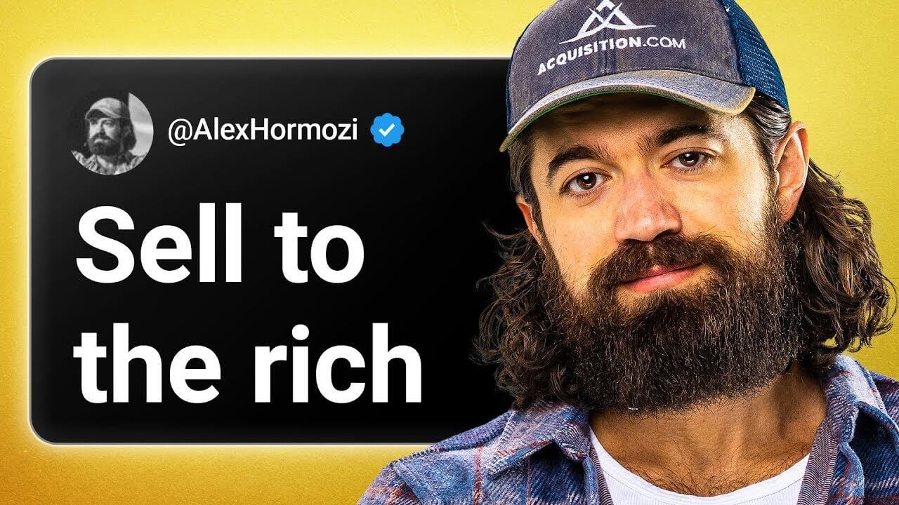 Alex Hormozi discussing business strategy and scaling on YouTube