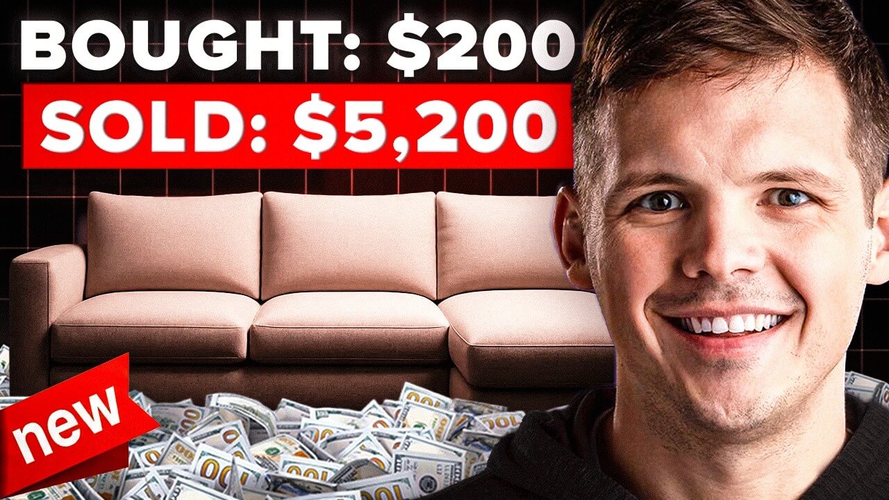 Chris Koerner explaining his couch‑flipping business model on The Koerner Office Podcast