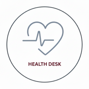 Health Desk icon – discover a random health and wellness creator to watch