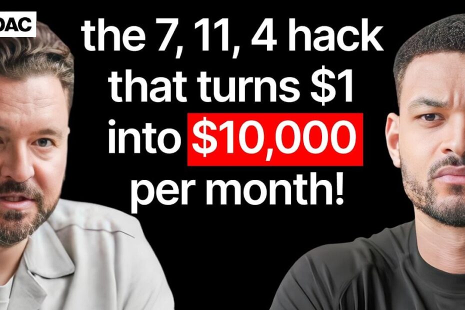 Steven Bartlett interviewing Daniel Priestley about the 7‑11‑4 rule and digital wealth creation