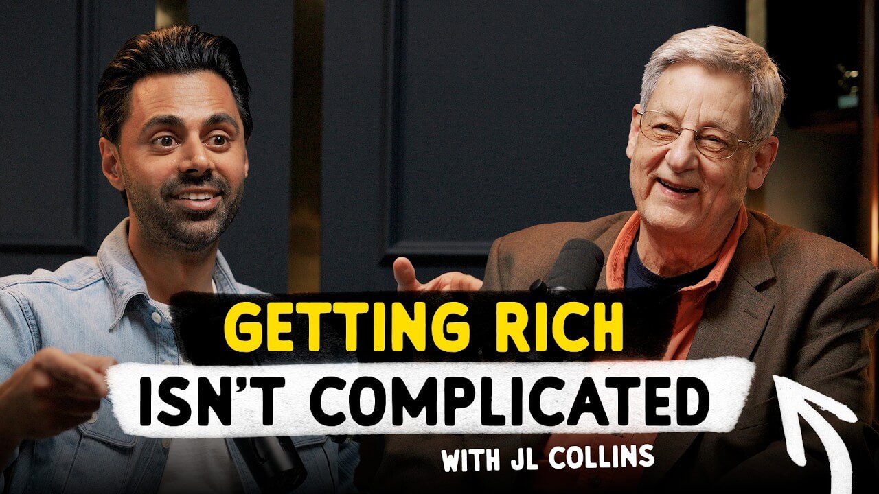 JL Collins discussing financial literacy and index fund investing with Hasan Minhaj