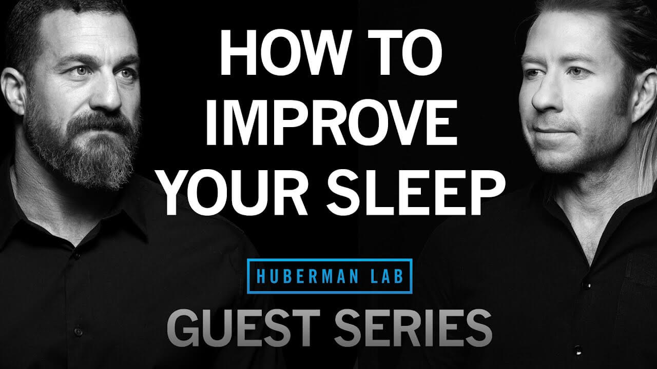 Dr Matthew Walker discussing sleep protocols on the Huberman Lab podcast