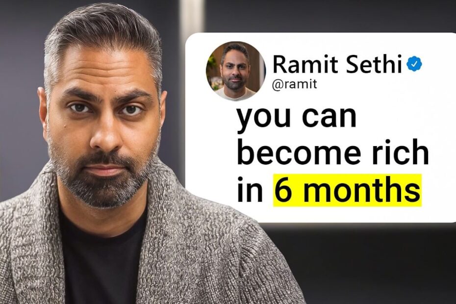 Ramit Sethi explaining how to change your finances in six months on YouTube